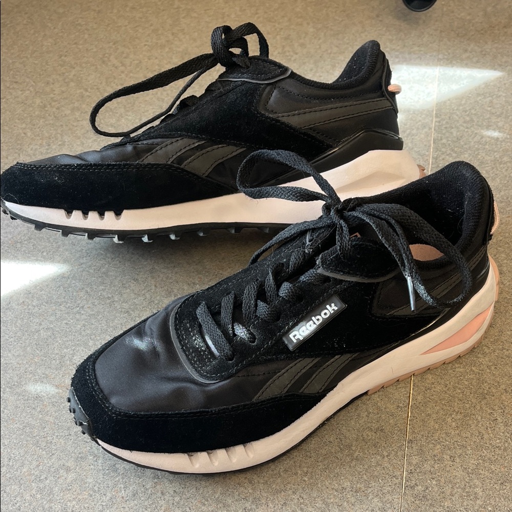 Reebok Women's Black and White Sneakers